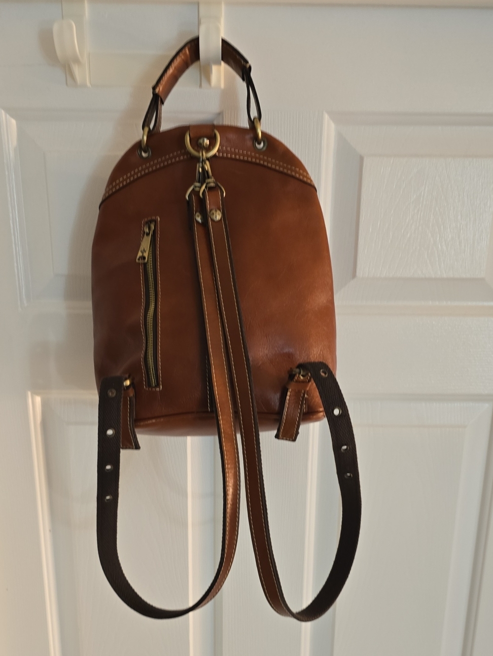 Patricia Nash Brown Leather Backpack Purse - Picture 4 of 11